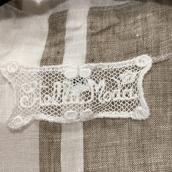 Stella Moda 100% Linen Women’s Lagenlook Shirt Dress sz Medium Italy - Picture 7 of 11